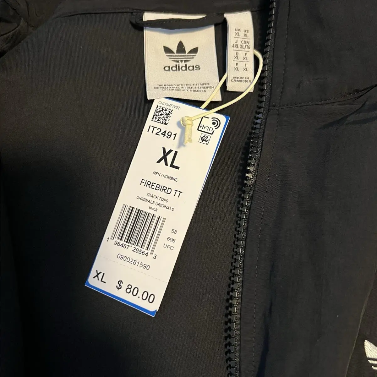 Adidas clothing - adidas Firebird - Firebird - IT2491 - Black (UPC: 196467295629) 5