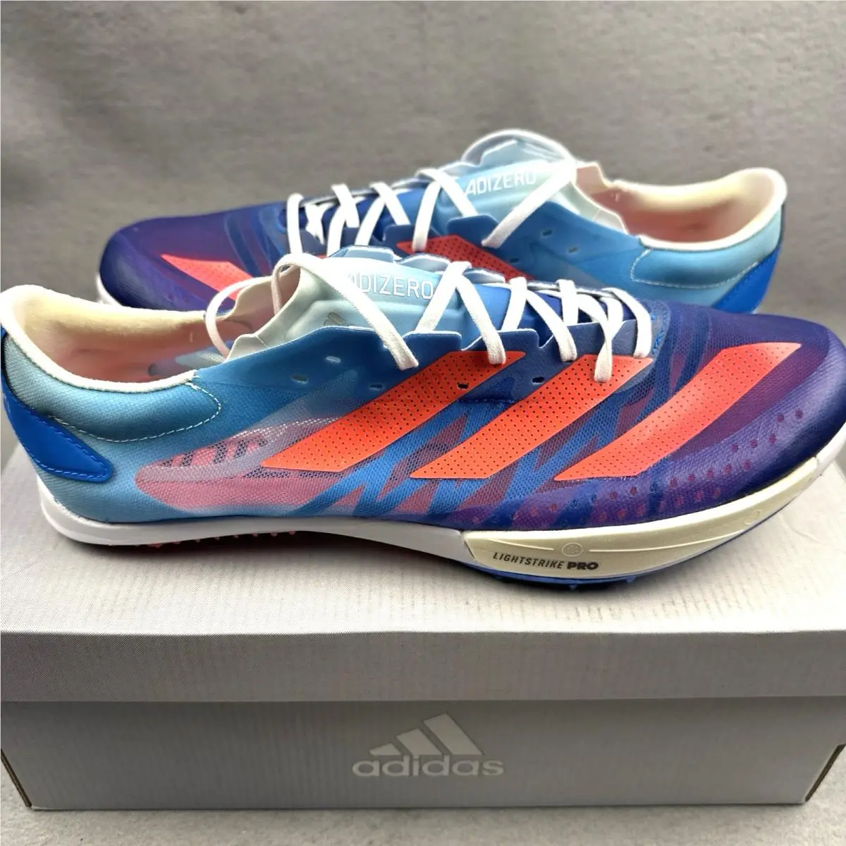 Adidas Adizero Ambition Track Spike Men 10.5 Womens 11.5 GY0911 Blue Running
