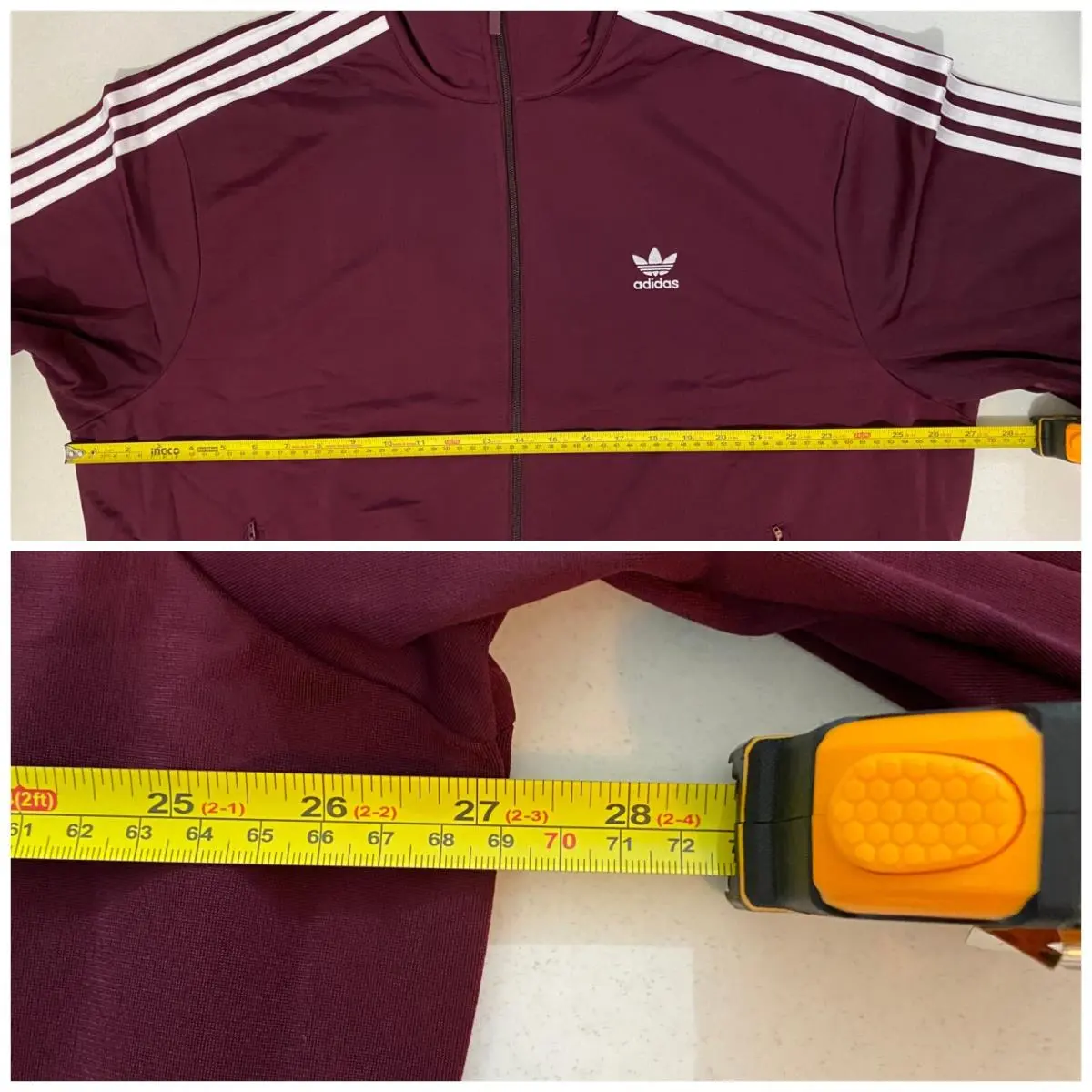 Adidas clothing - Maroon White 5