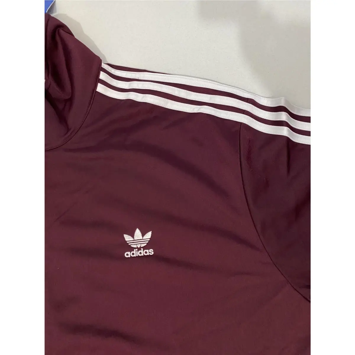 Adidas clothing - Maroon White 1