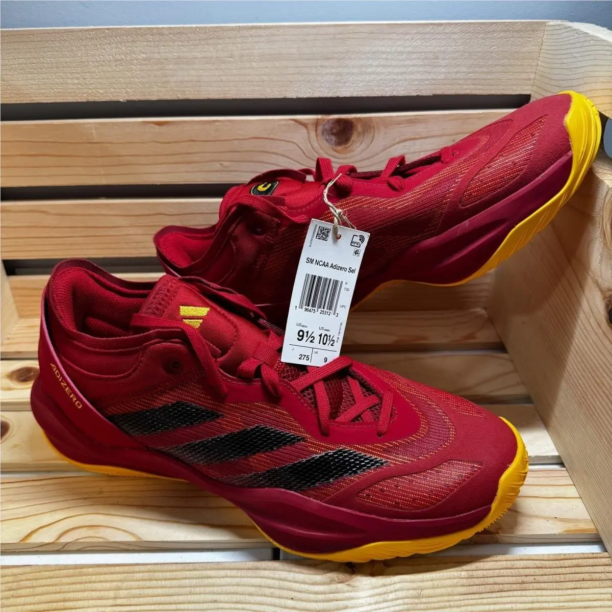 Adidas SM Adizero Ncaa Grambling State Tigers Shoes JI4008 Sz 9.5 Men/10.5 Women