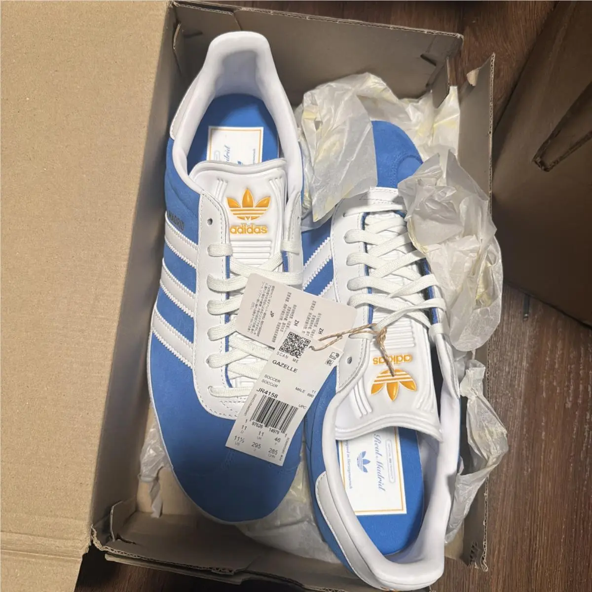 Adidas shoes - adidas Originals Gazelle - Originals Gazelle - JR4158 - Madrid Blue Bird 1