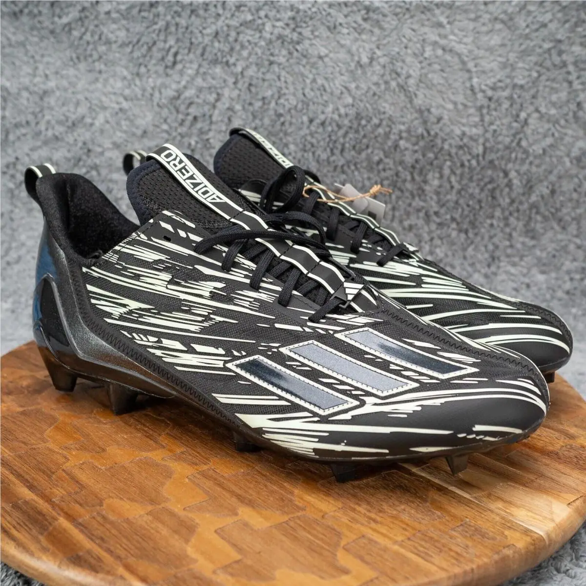 Adidas Adizero 12.0 Football Glow In The Dark Mens Size 14 Black White IE5447