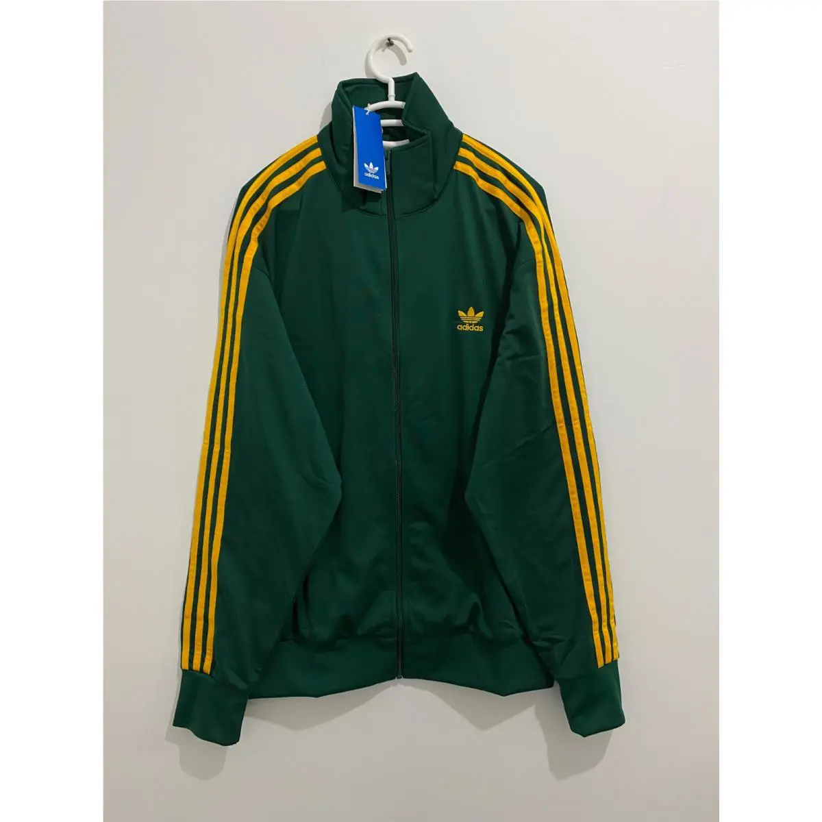 Adidas Originals Firebird Track Top Jacket Collegiate Green Crew Yellow Size 3XL