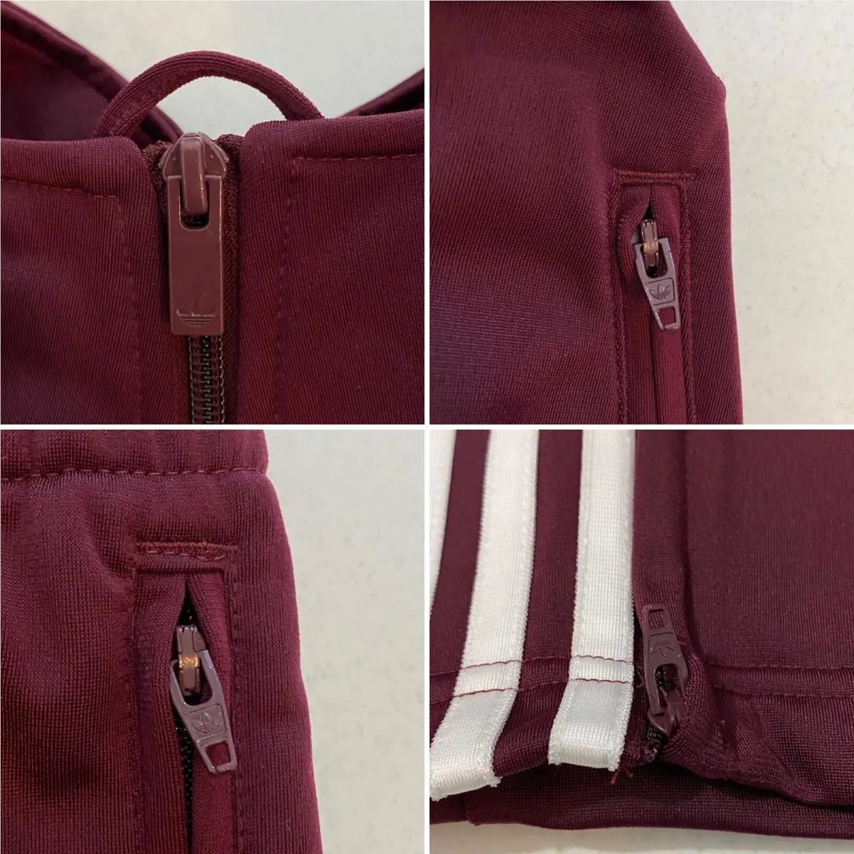 Adidas clothing - Maroon White 2