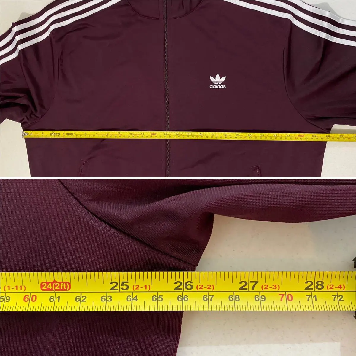 Adidas clothing - Maroon White 5