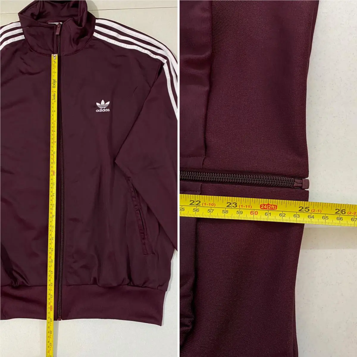 Adidas clothing - Maroon White 6