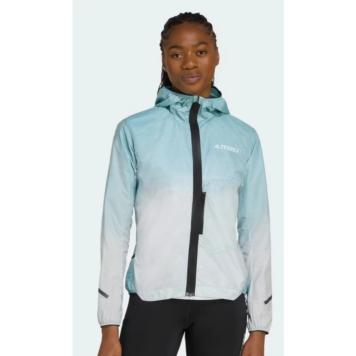 Adidas Terrex Xperior Light Windweave Jacket Women`s Size M JL9770 Green