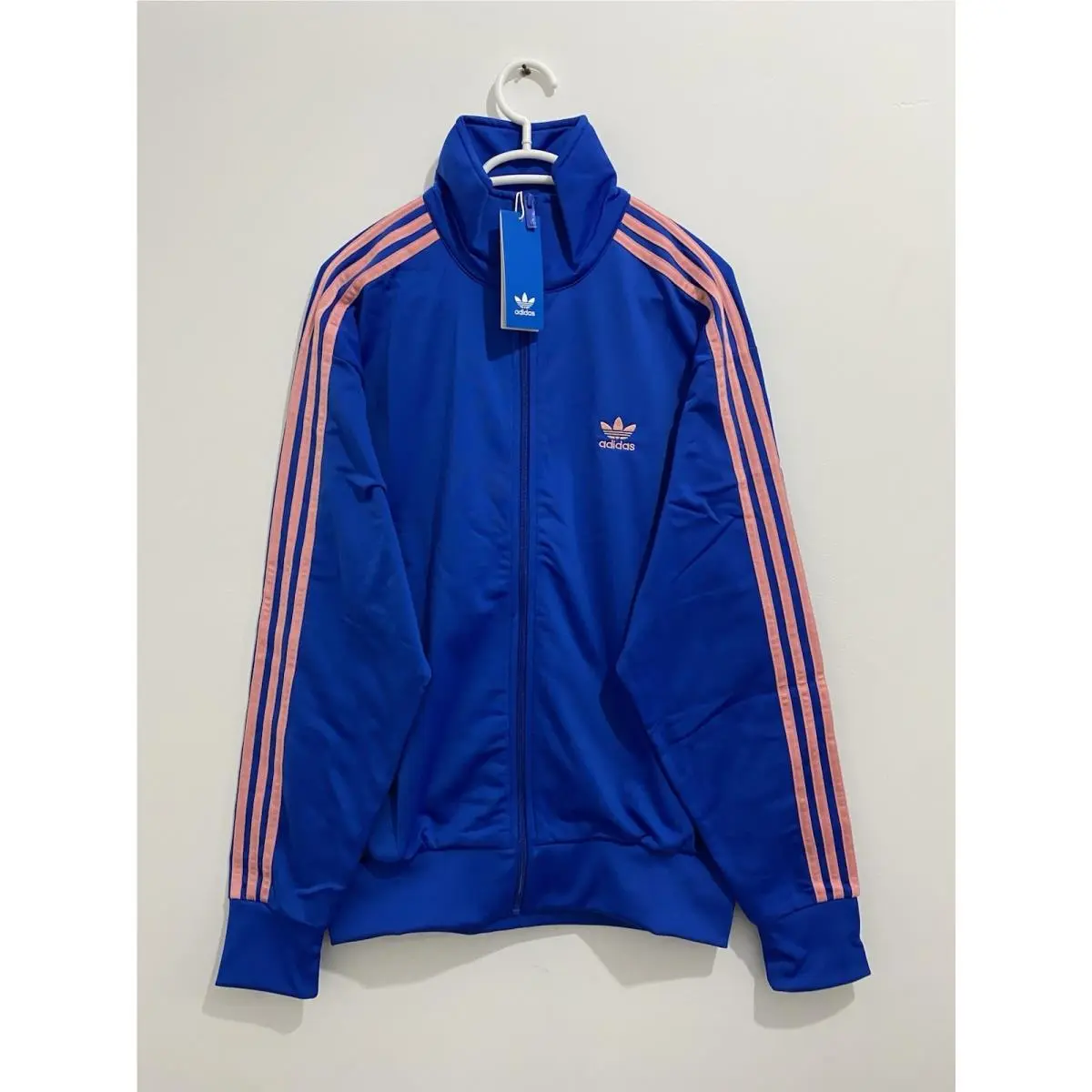 Men`s Adidas Originals Firebird Track Top Jacket Blue Pink Size 2XL