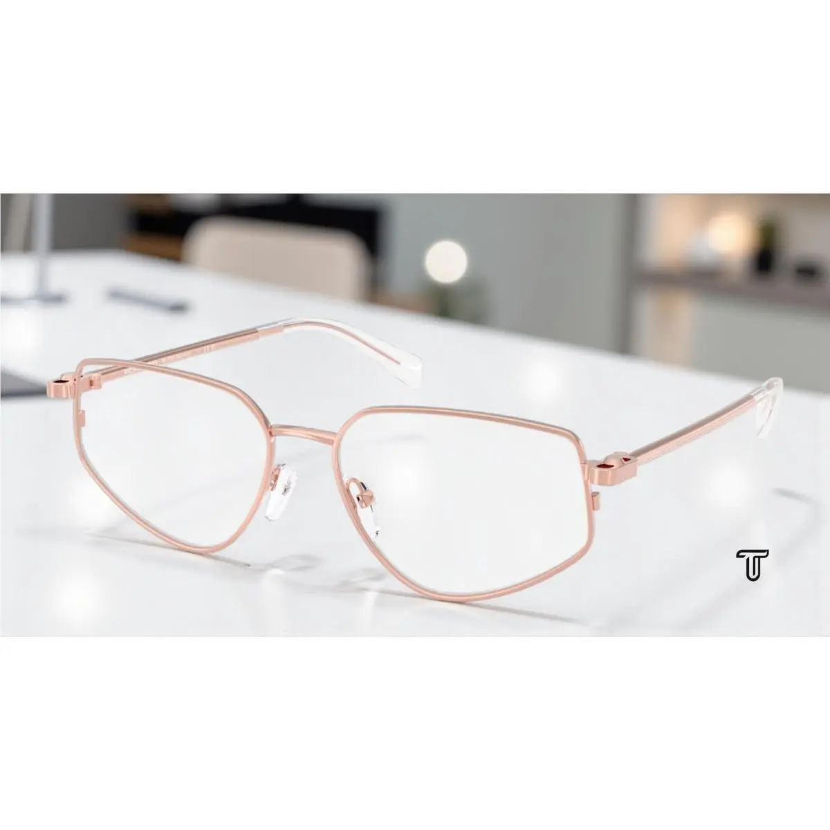 Michael Kors MK3088 1108 Mendoza Rose Gold Shiny Demo Lens 56 Women`s Eyeglasses