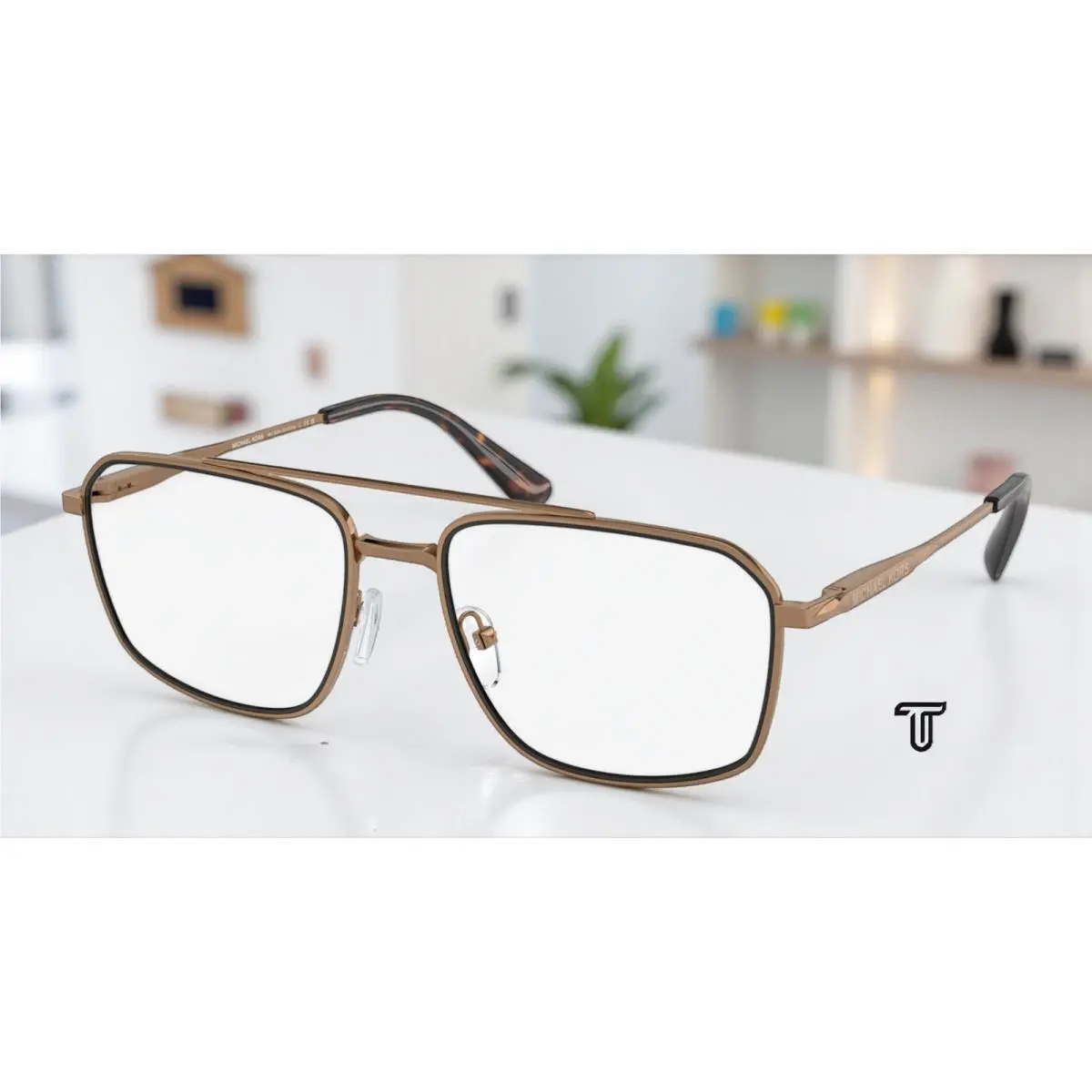 Michael Kors MK3084 1899 Tordrillo Shiny Gold Demo Lens 56 mm Men`s Eyeglasses - Frame: Shiny Gold