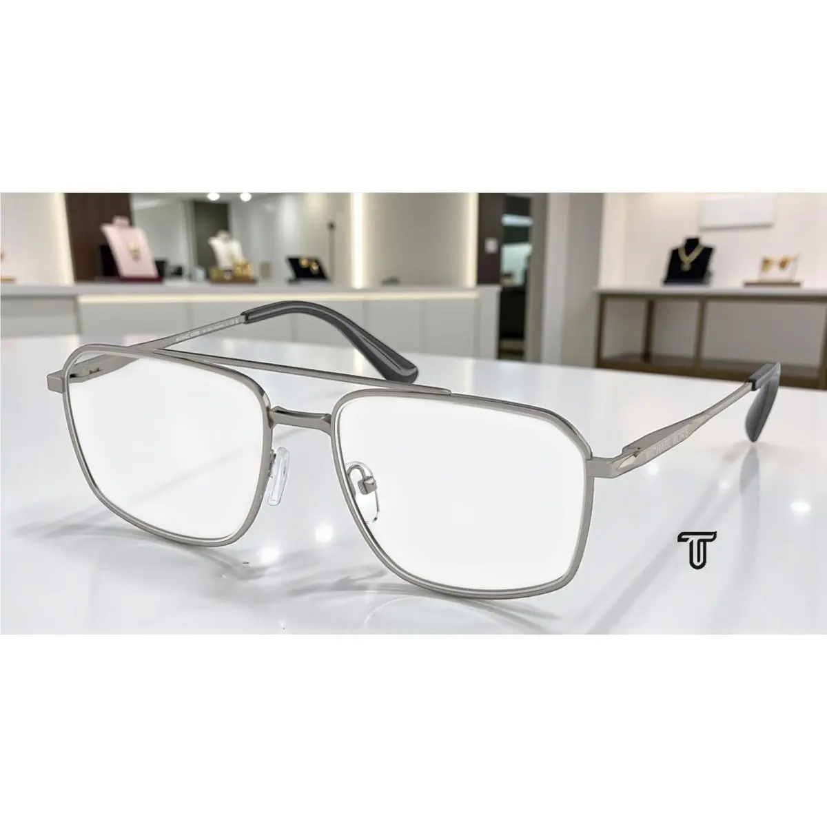 Michael Kors MK3084 1002 Tordrillo Shiny Gunmetal Demo Lens 56 Men`s Eyeglasses - Frame: Shiny Gunmetal