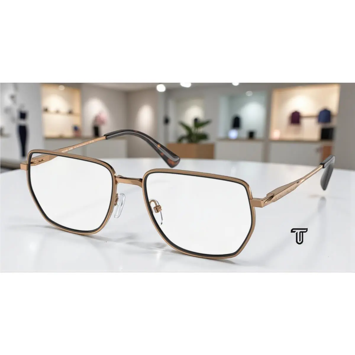 Michael Kors MK3080 1899 Steamboat Shiny Gold Demo Lens 56 mm Men`s Eyeglasses - Frame: Shiny Gold