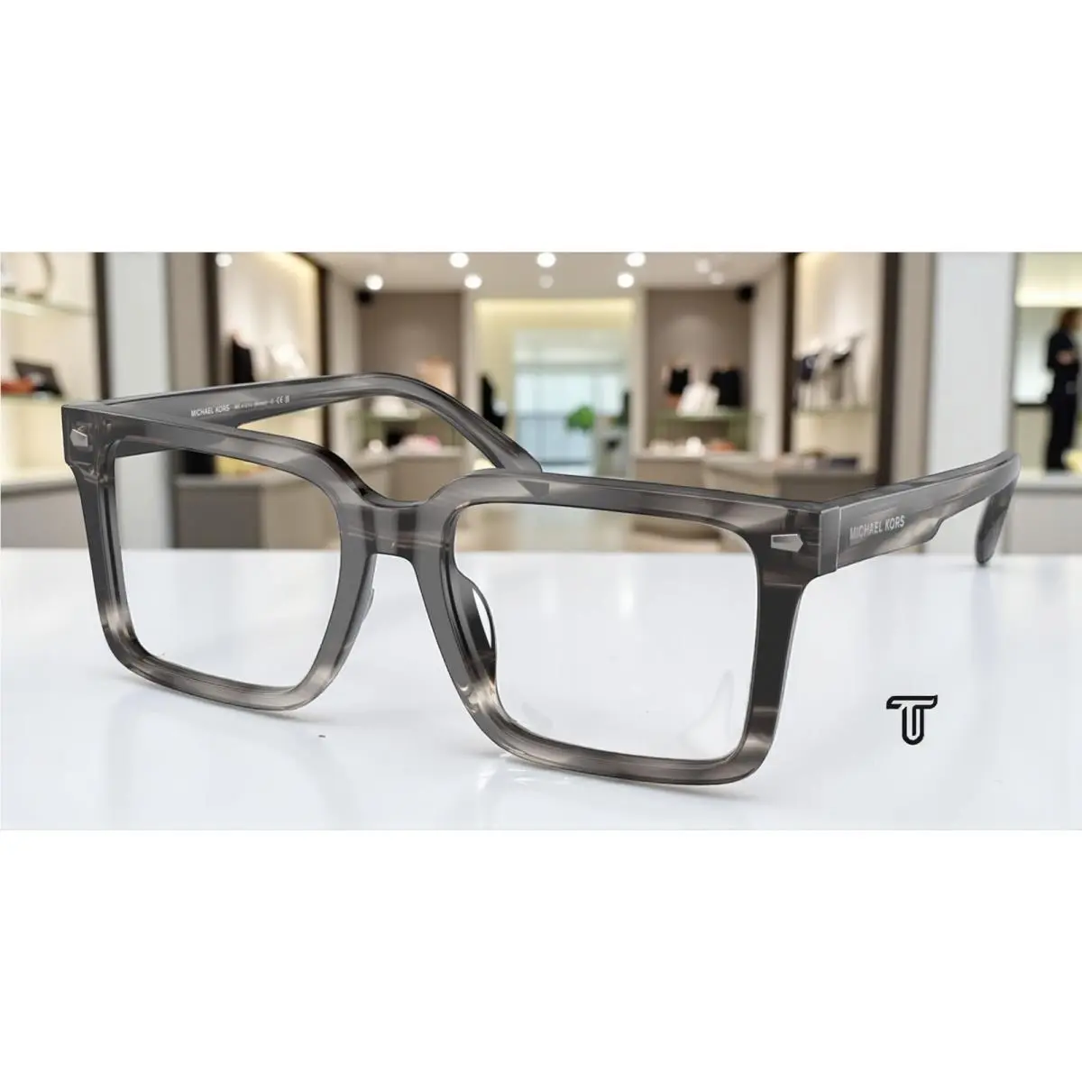 Michael Kors MK4121U 3966 Mosel Black Horn Demo Lens 54 mm Men`s Eyeglasses