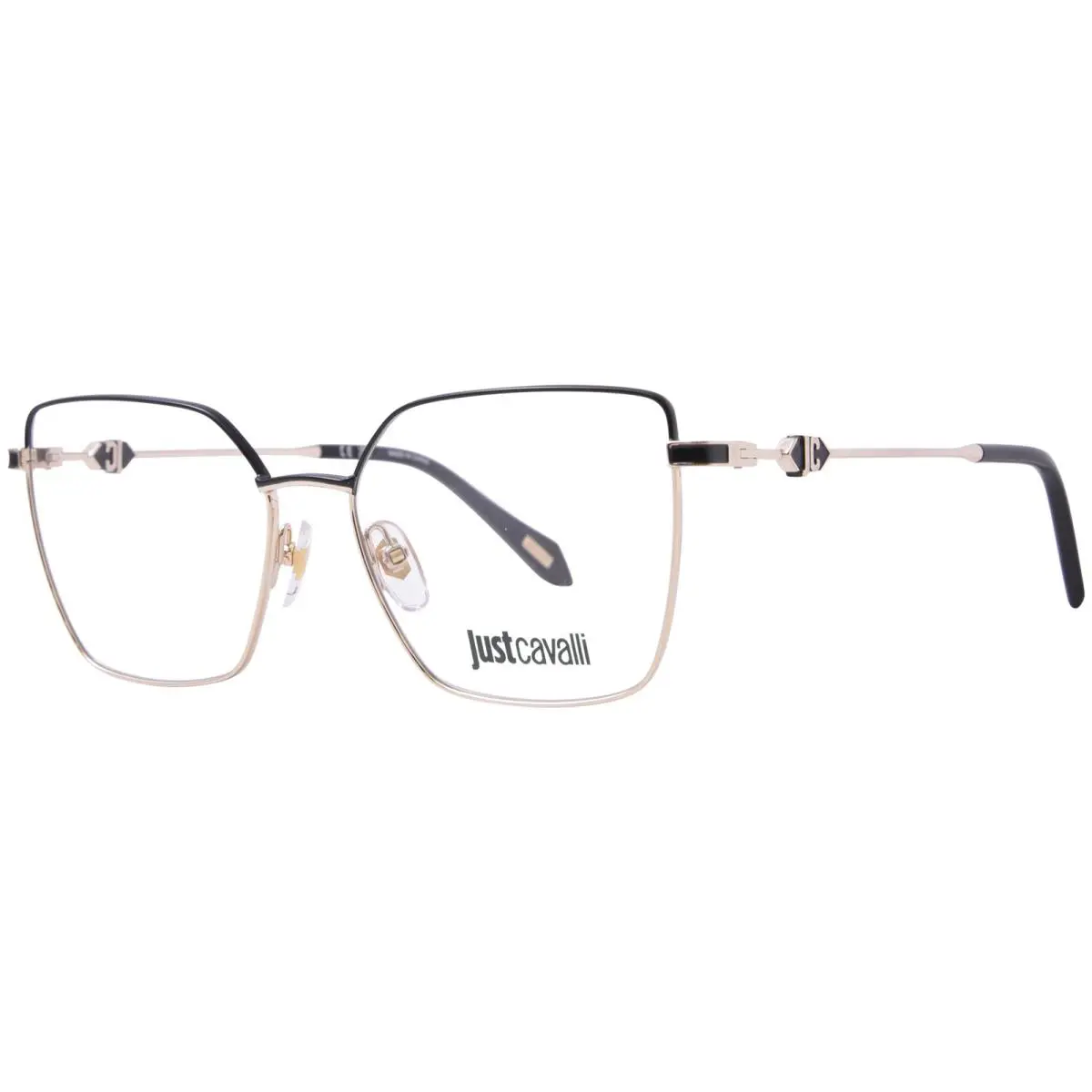 VJC013 0301 Eyeglasses Women`s Black/rose Gold Full Rim 55mm by Just Cavalli