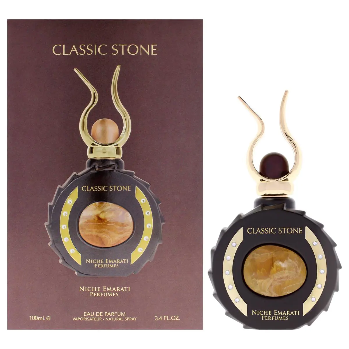 2 Pack Niche Emarati - Classic Stone by Lattafa For Unisex - 3.4 oz Edp Spray