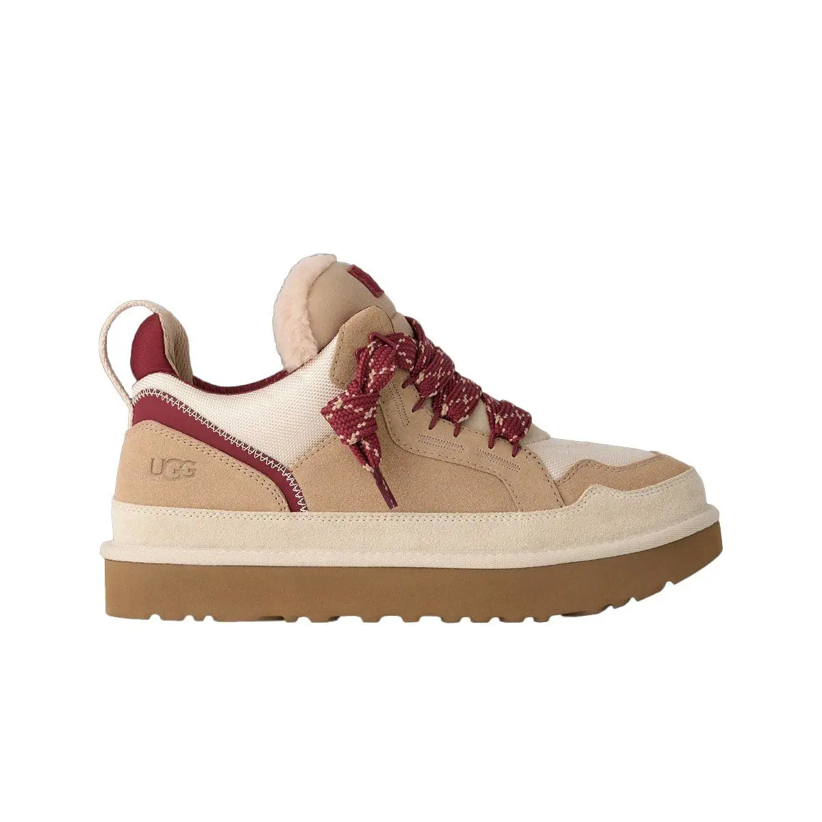Ugg Men`s Lowmel Sneaker - 1170750 - Driftwood / Biking Red - DWD - DRIFTWOOD / BIKING RED