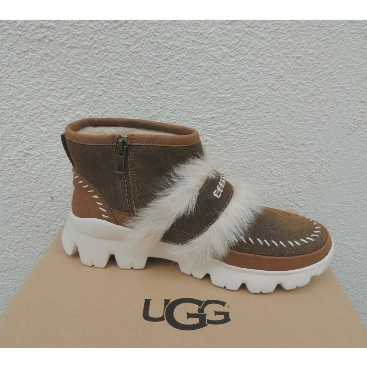 UGG shoes - UGG Fluff punk ankle boot - Chestnut Bomber (UPC: 192410400430) 1