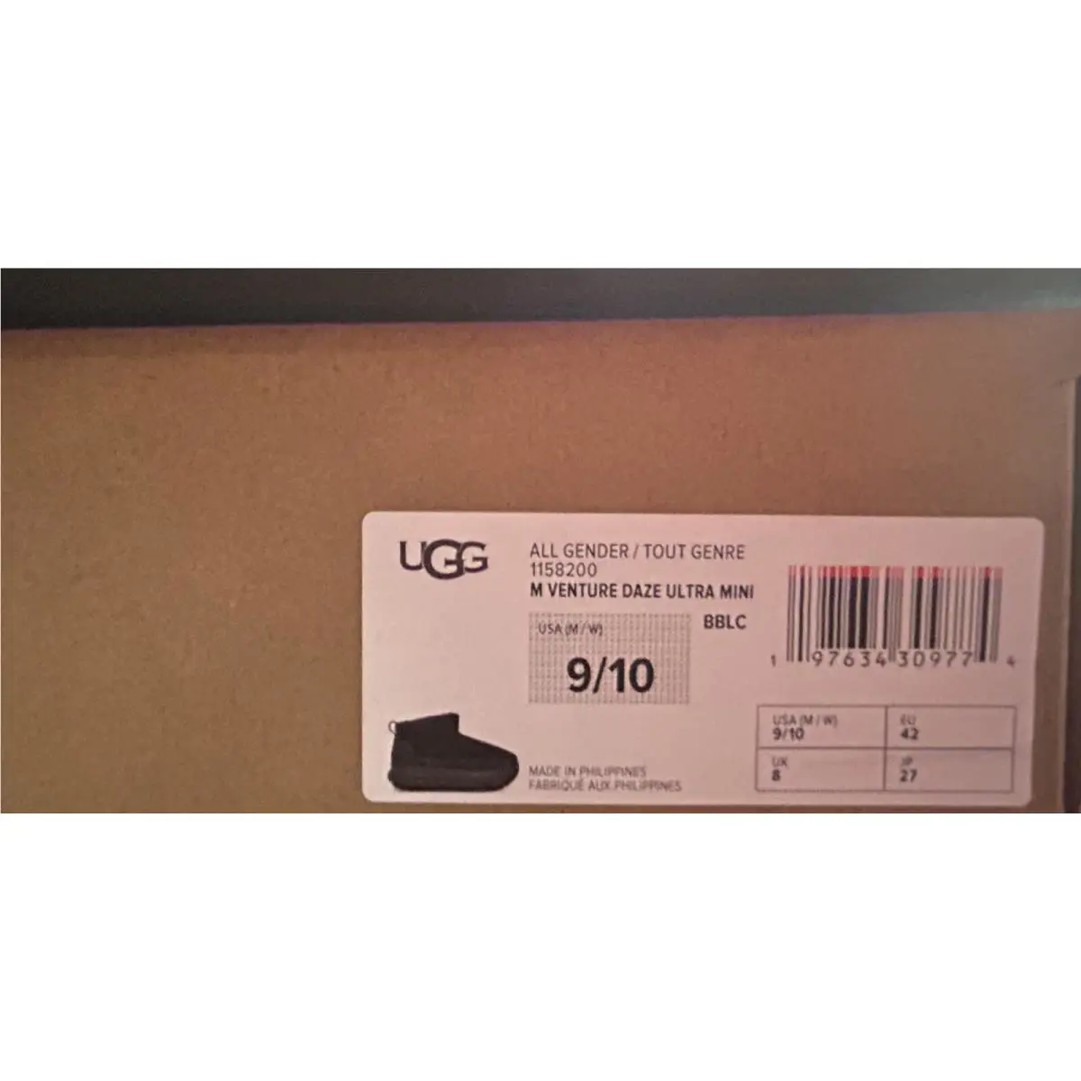 UGG shoes - UGG Venture Daze Ultra Mini Boot - Black (UPC: 197634309774) 7