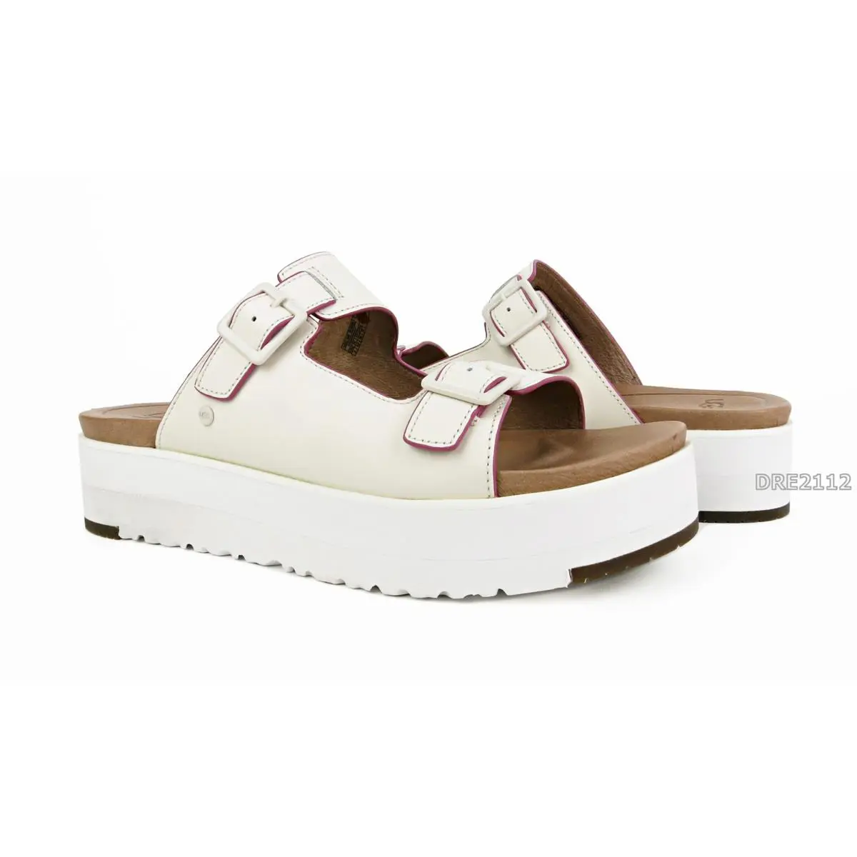 Ugg Hanneli White Leather Sandals Womens Size 7.5 -nib - White