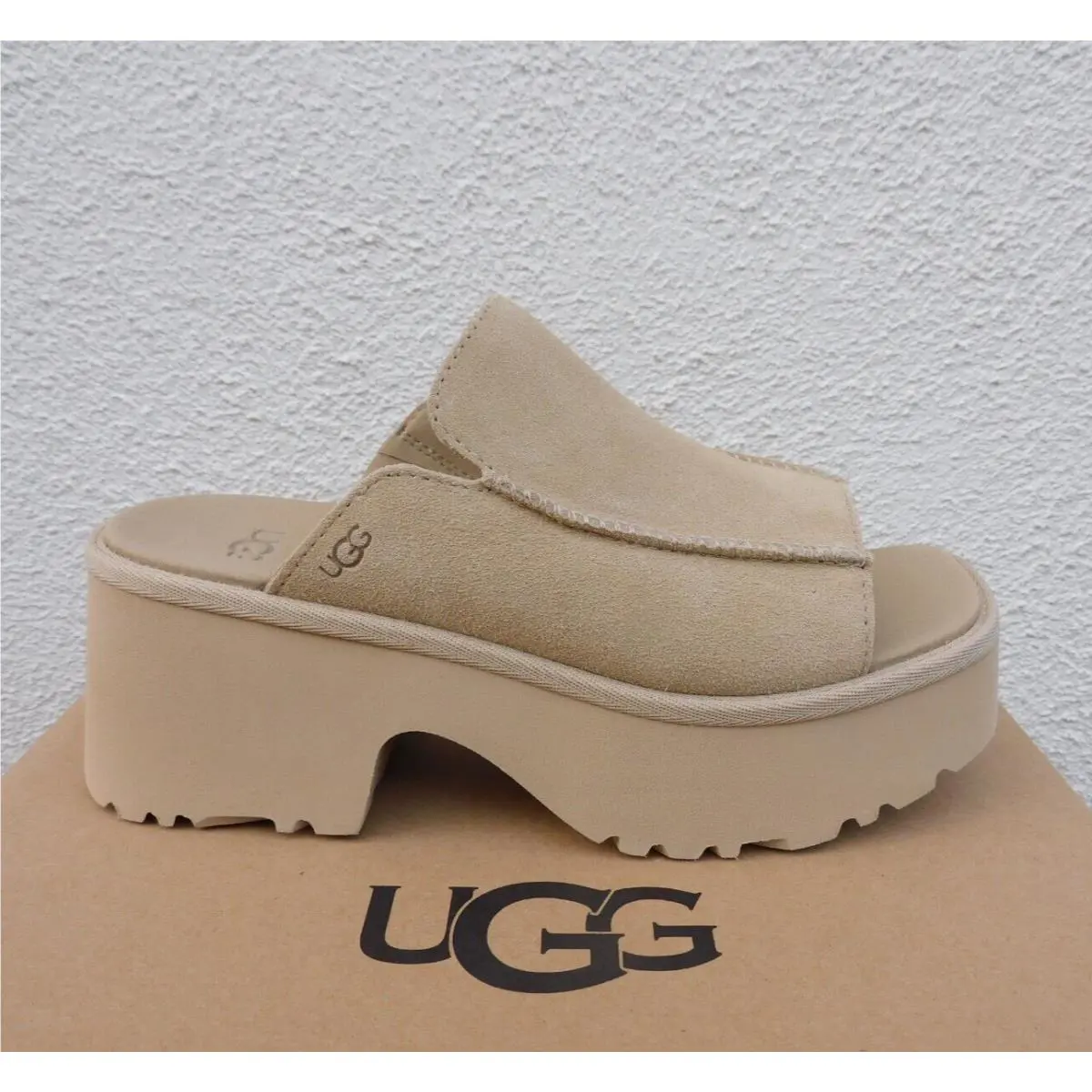 UGG shoes - UGG New Heights Slide - New Heights Slide - Mustard Seed (UPC: 197634803241) 0