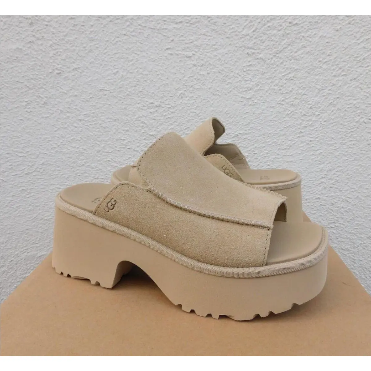 UGG shoes - UGG New Heights Slide - New Heights Slide - Mustard Seed (UPC: 197634803241) 2