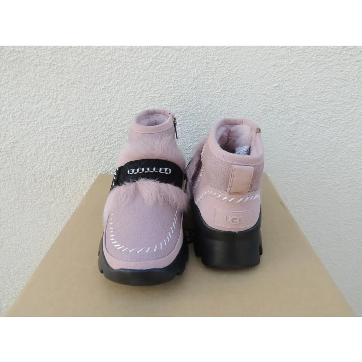 UGG shoes - UGG Fluff punk ankle boot - Pink (UPC: 192410400249) 3
