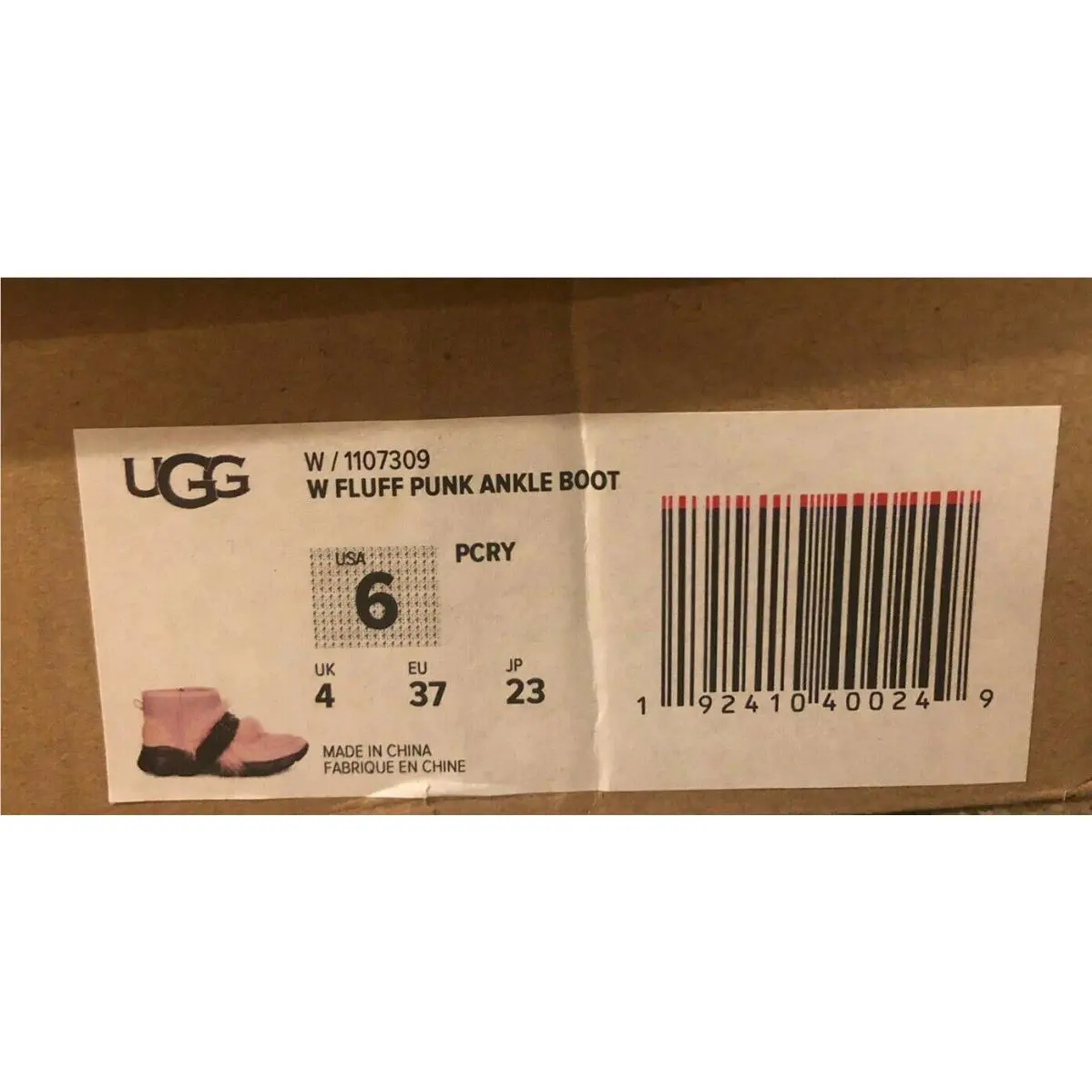 UGG shoes - UGG Fluff punk ankle boot - Pink (UPC: 192410400249) 6