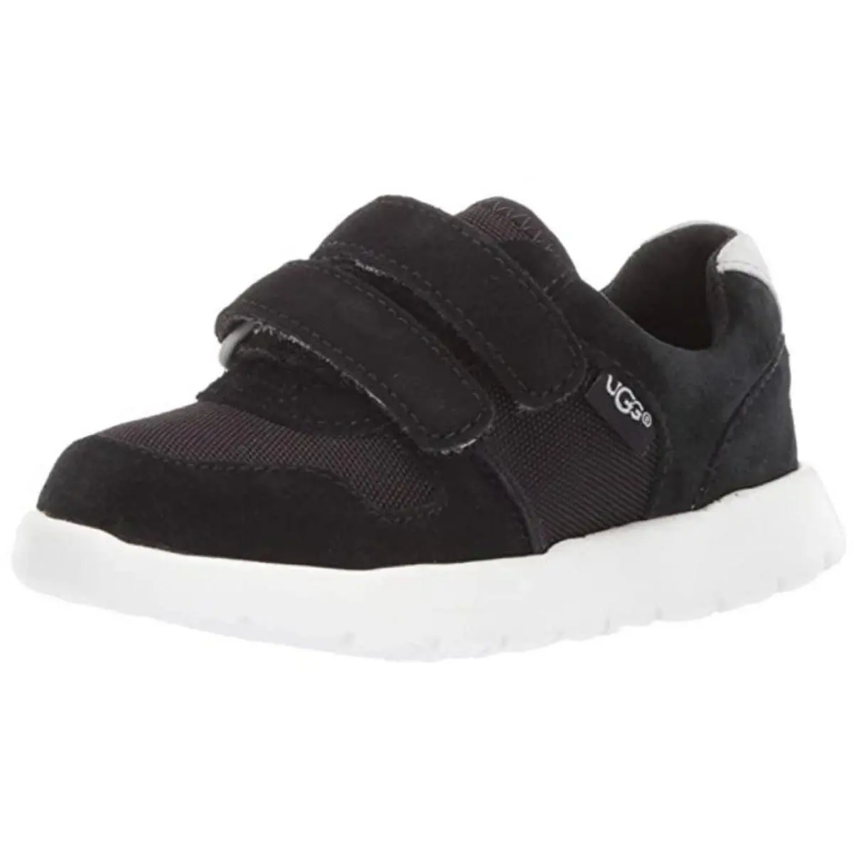 Ugg Kid Baby US 6 Tygo Black Machine Washable Two Strap Comfortable Sneakers by UGG