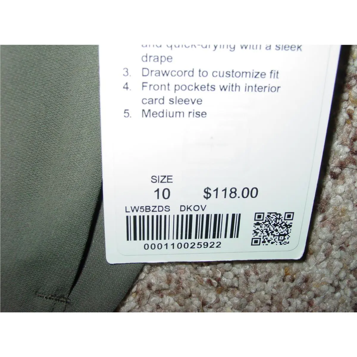 Lululemon clothing - Olive Green 4