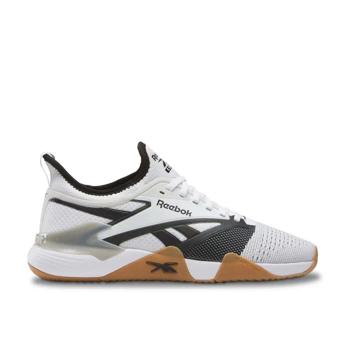 Woman`s Athleisure Reebok Nano Court Training Shoe - White/Dark Grey/Tan