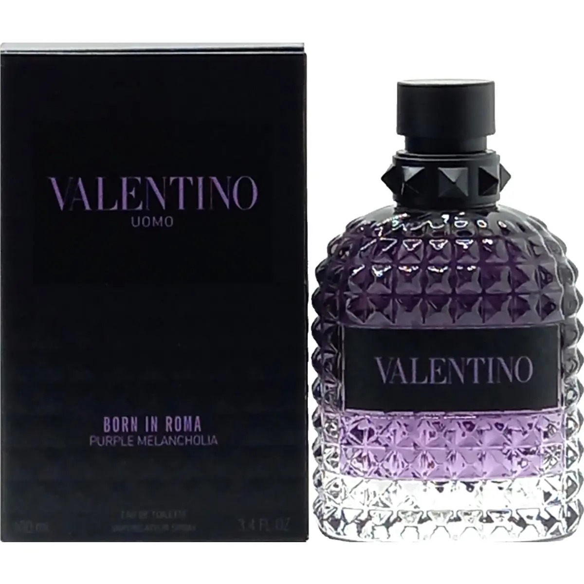 Valentino Uomo Born IN Roma Purple Melancholia Edt Spray For Men 3.4 Oz / 100 ml