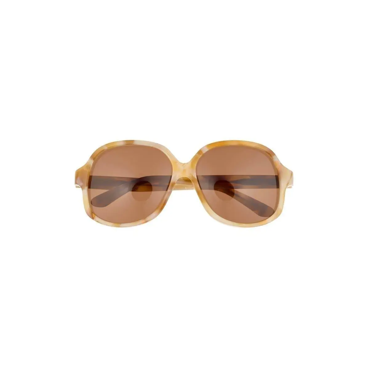 Valentino Men 50mm Polarized Round Sunglasses Marble Marble Brown