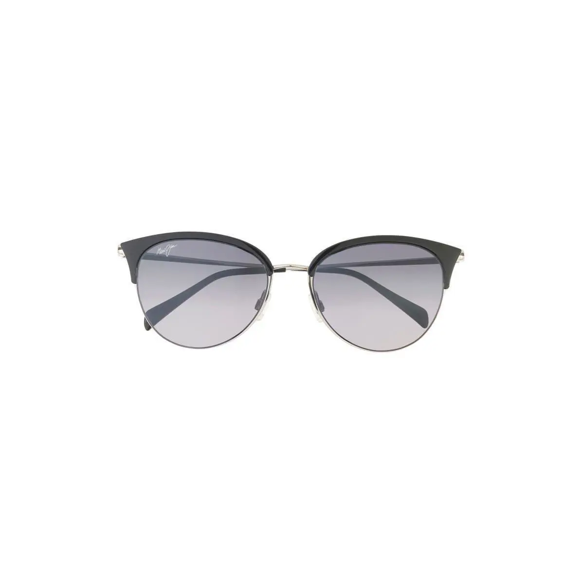 Maui Jim Women 55mm Core Round Polarized Sunglasses Black Silver G