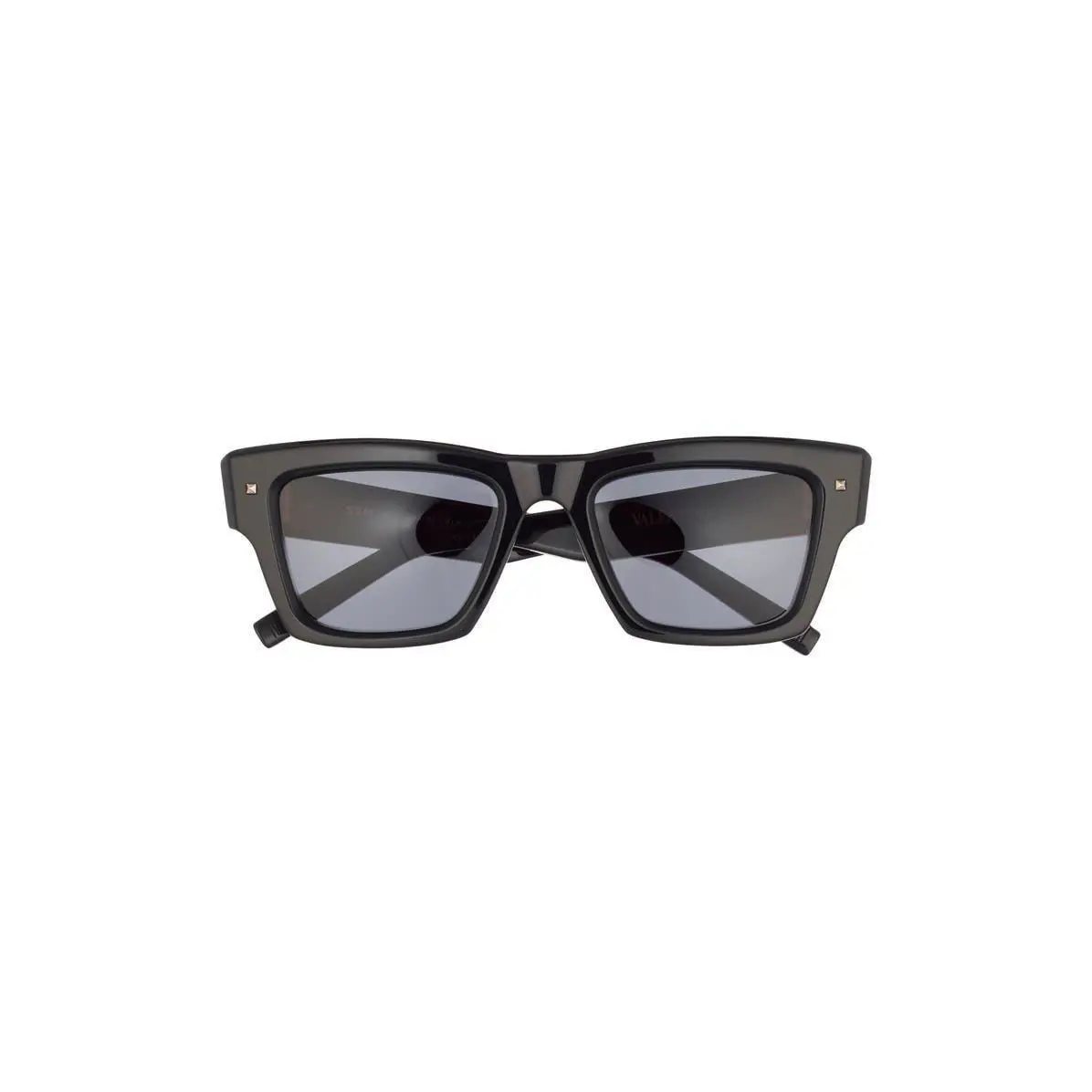 Valentino Men 50mm Square Sunglasses Black Black Grey