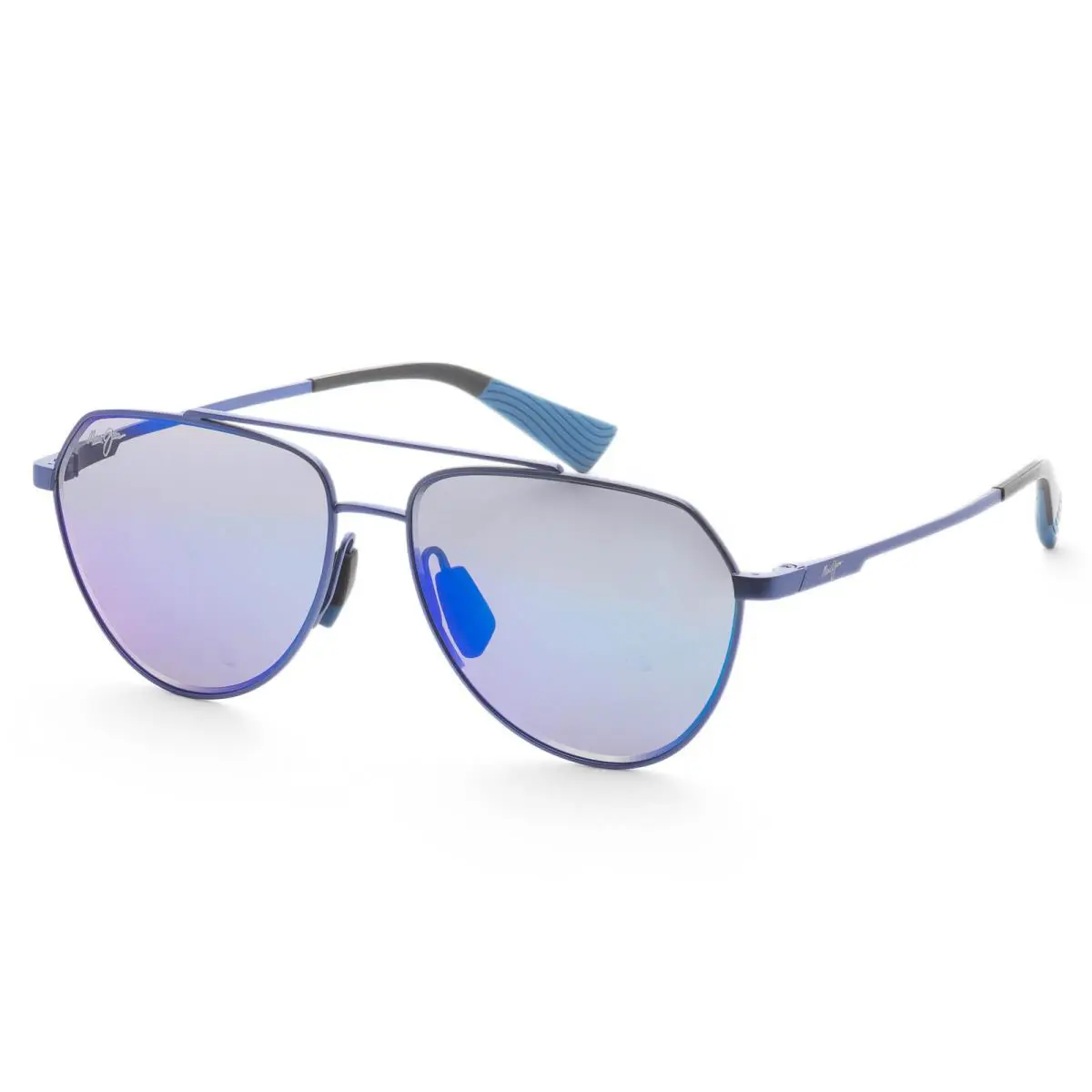 Maui Jim Men`s Waiwai 59mm Transparent Blue Polarized Sunglasses B634-03 - Frame: Blue, Lens: Blue, Other Frame: Transparent Blue
