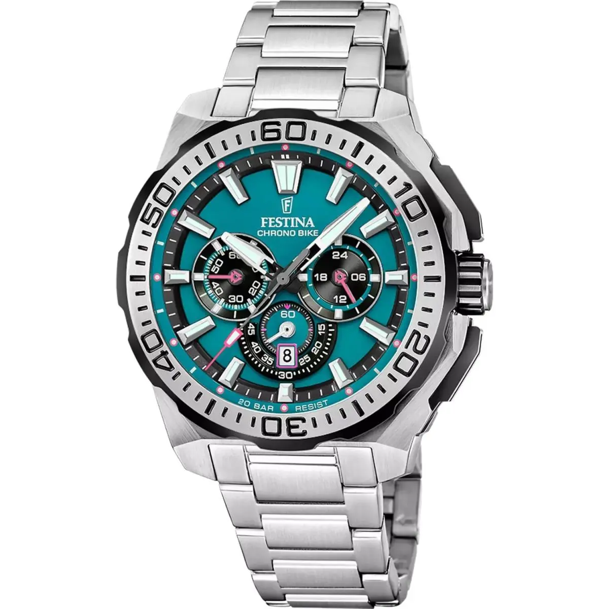 Watch Festina F20724/6 Chrono Bike Man 45mm Stainless Steel