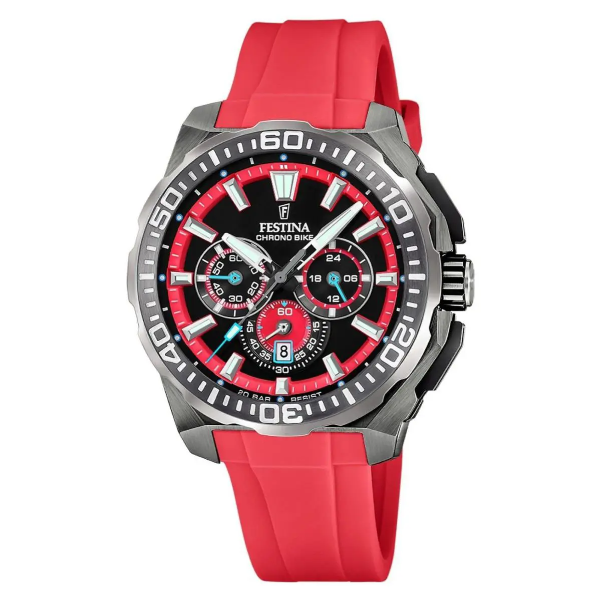 Watch Festina F20725/5 Chrono Bike Man 46mm Stainless Steel