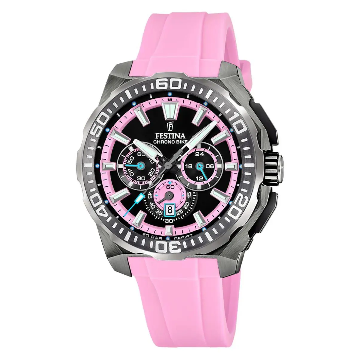 Watch Festina F20725/2 Chrono Bike Man 46mm Stainless Steel