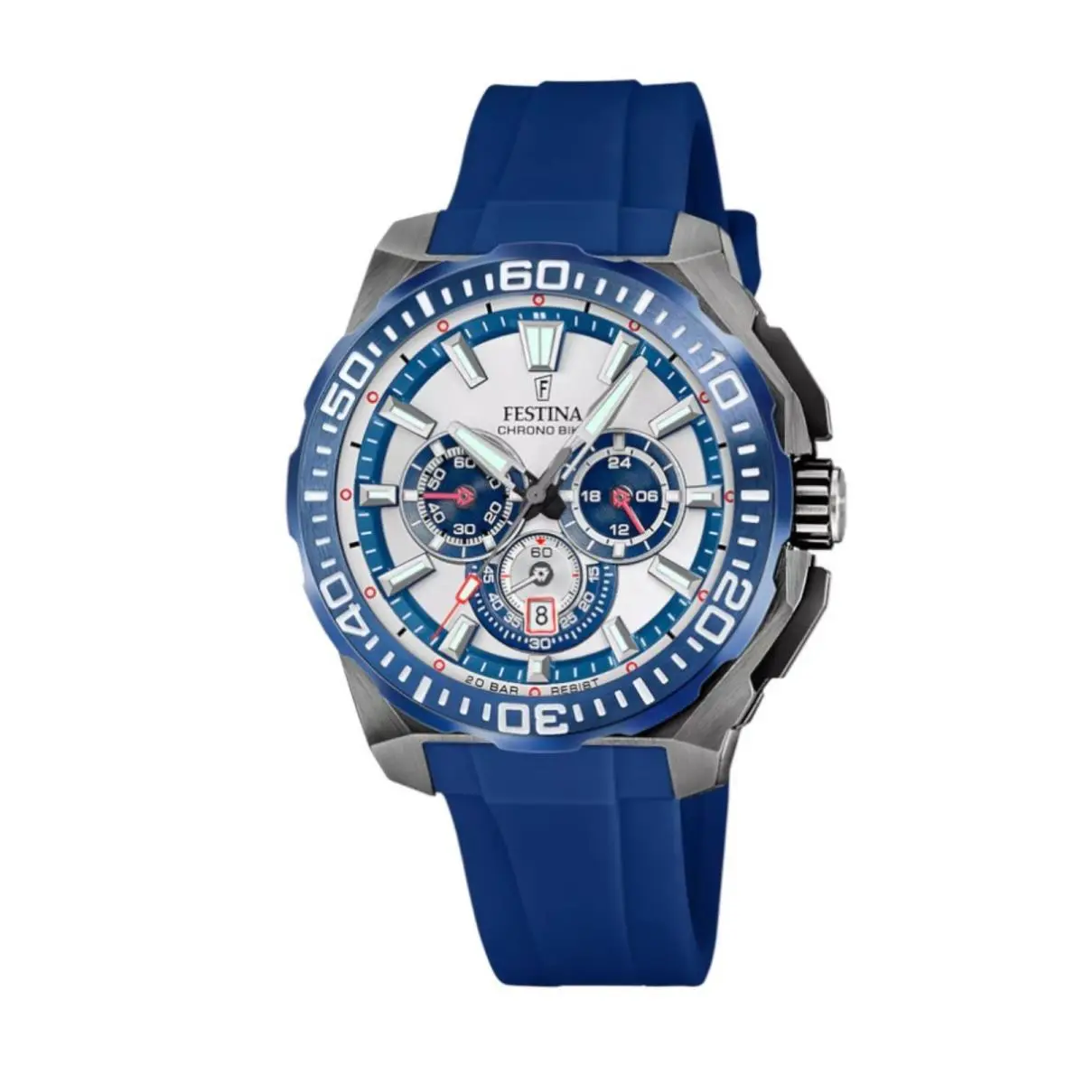Watch Festina F20725/4 Chrono Bike Man 46mm Stainless Steel