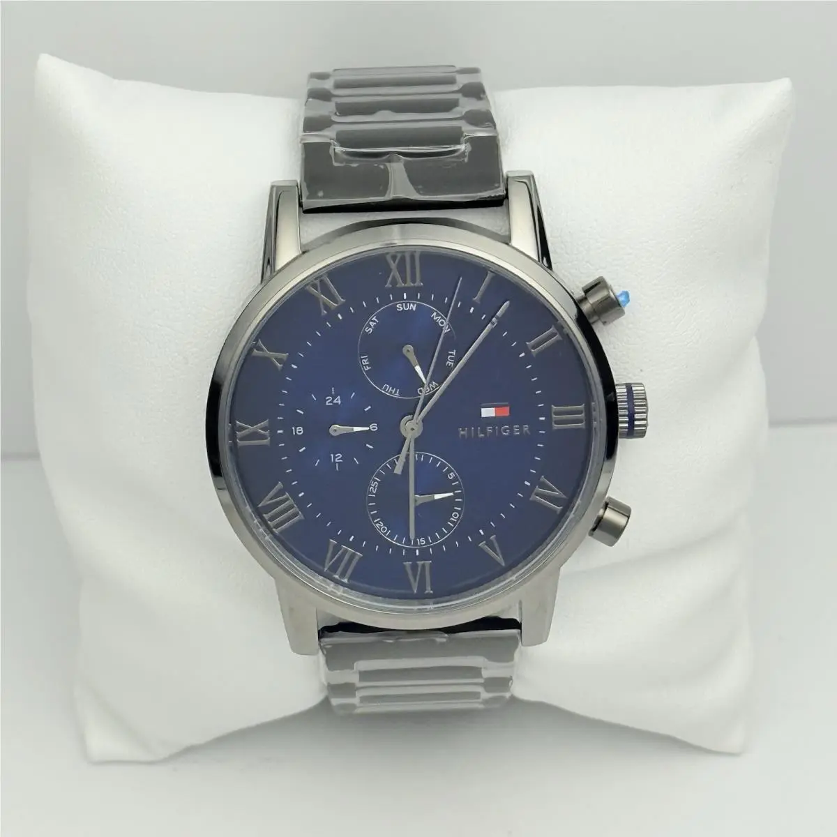 Kane 1791456 Multifunction Blue Dial Gunmetal Bracelet Mens Watch by Tommy Hilfiger