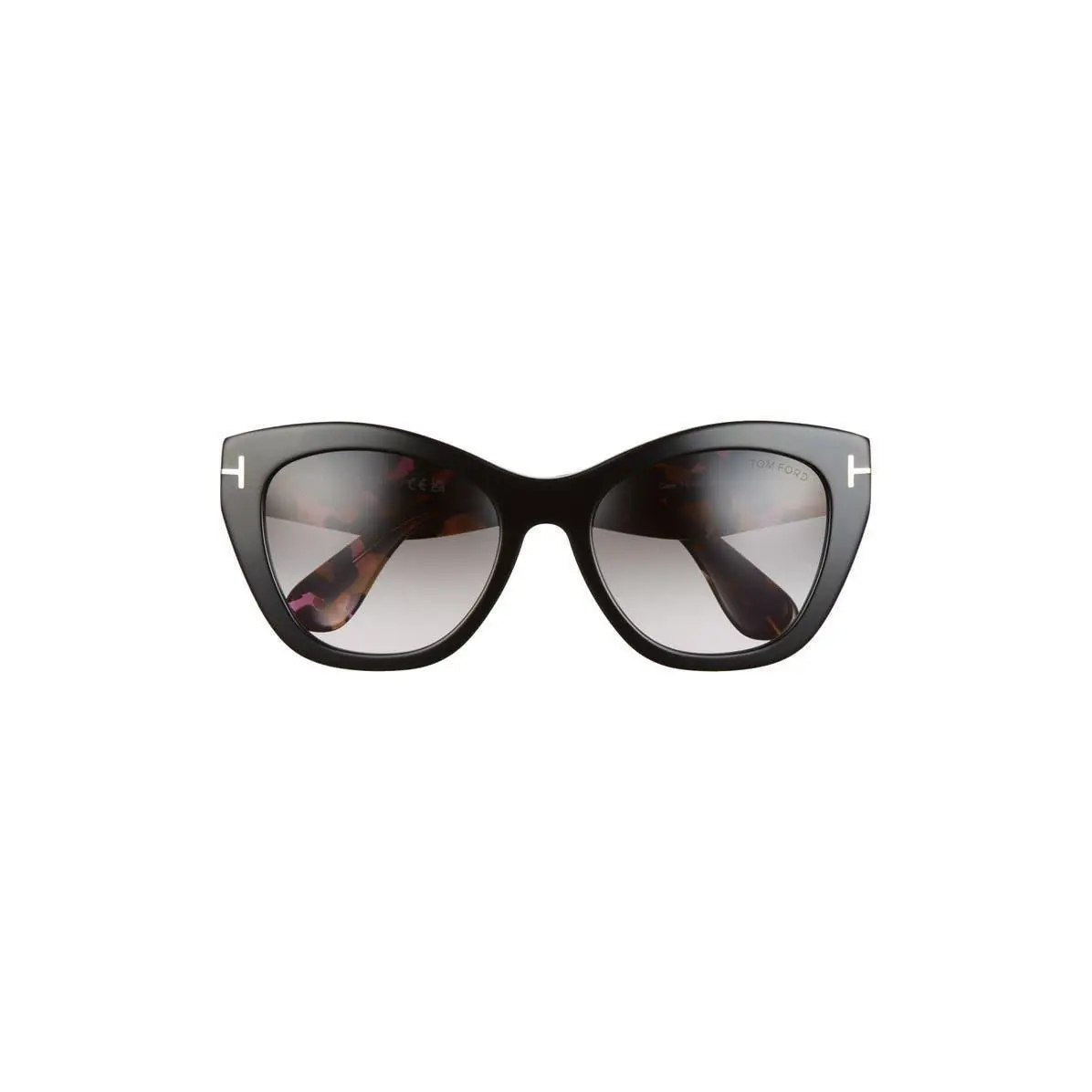 Tom Ford Women Cara 56mm Square Sunglasses Black/other / Gradient - Frame: Multicolor