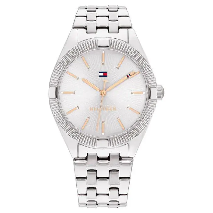 Tommy Hilfiger 1782548 White Dial Silver Bracelet Quartz 34MM Womens Watch