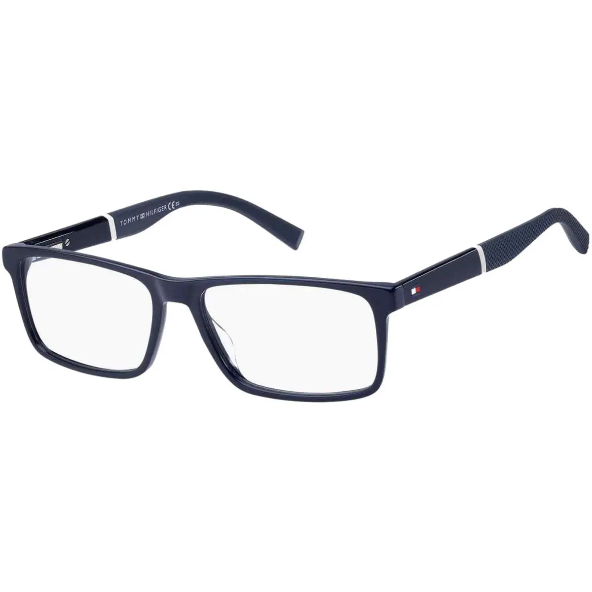 Tommy Hilfiger Men`s Blue Rectangle Eyeglass Frames w Flex Hinges TH1909 0PJP 54
