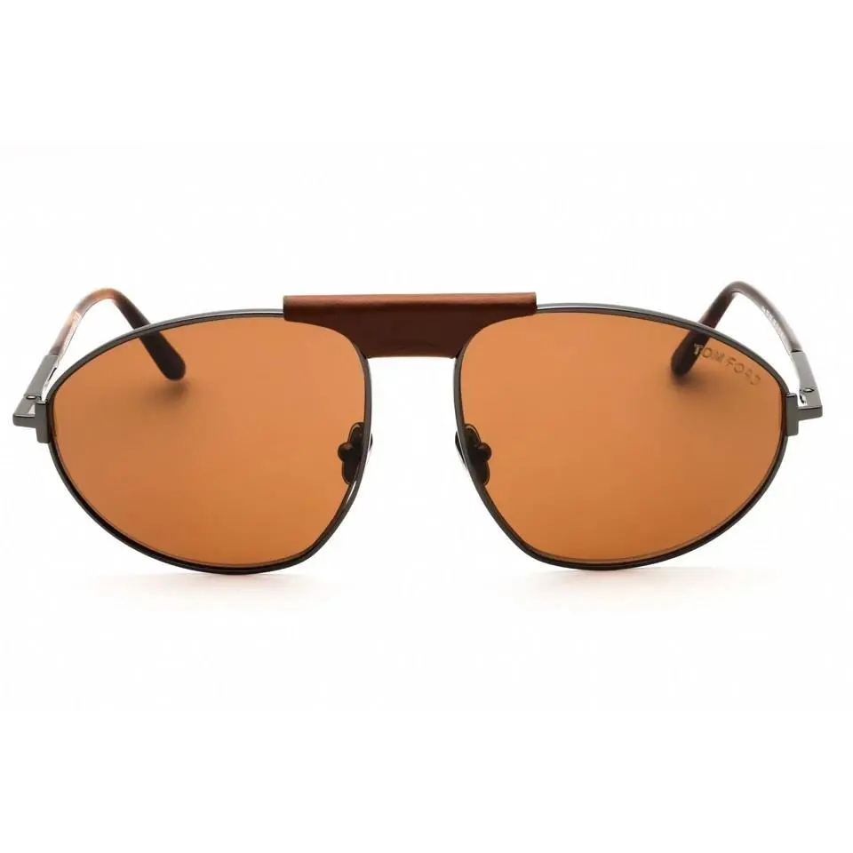 Tom Ford Vintage Brown Pilot Men`s Sunglasses FT1095 08E
