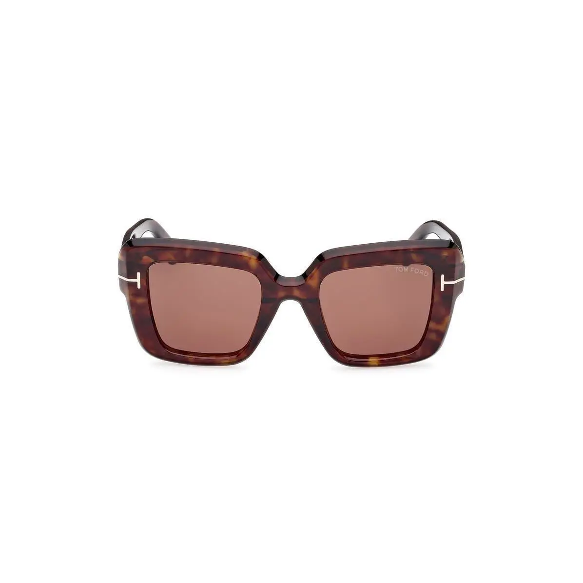 Tom Ford Women Esme 50mm Square Sunglasses Shiny Classic Havana / - Frame: Multicolor, Lens: Brown