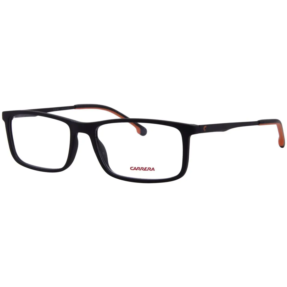 Carrera 8883 003 Eyeglasses Men`s Black/orange Full Rim Rectangle Shape 54mm