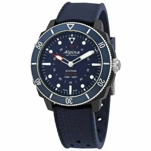 Seastrong Horological Quartz Blue Dial Men`s Smart Watch AL-282LNN4V6 by Alpina