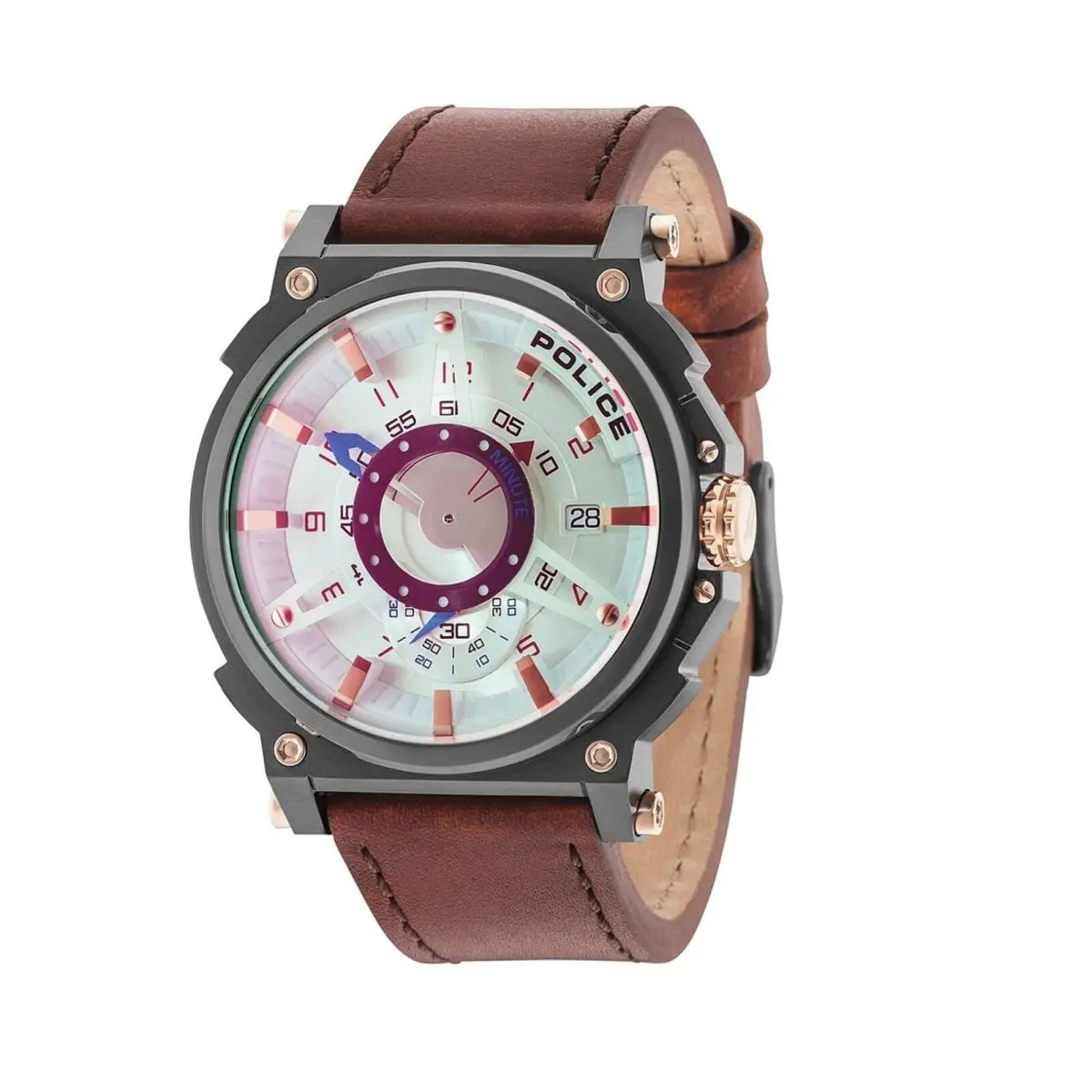 Police Compass Brown Watch PL15048JSU/04