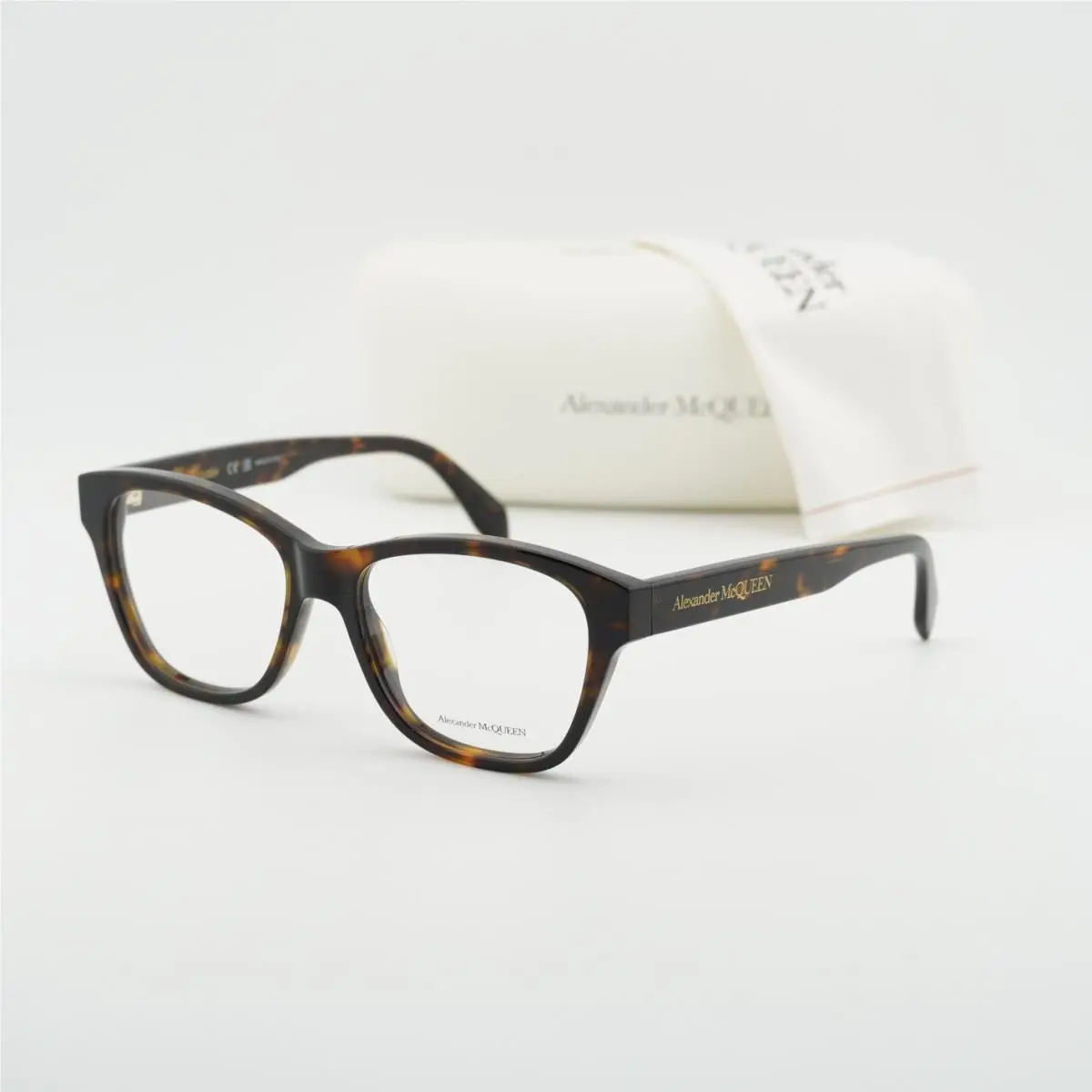 Alexander Mcqueen AM0306O 002 Havana 52mm Eyeglasses by Alexander McQueen